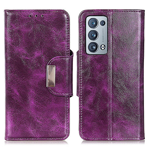 Handytasche Stand Schutzhülle Flip Leder Hülle N04P für Oppo Reno6 Pro 5G Violett