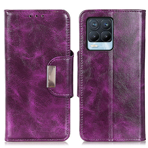 Handytasche Stand Schutzhülle Flip Leder Hülle N04P für Realme 8 4G Violett