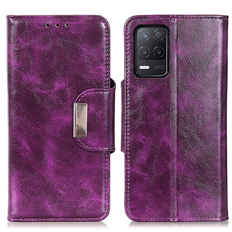 Handytasche Stand Schutzhülle Flip Leder Hülle N04P für Realme 8 5G Violett