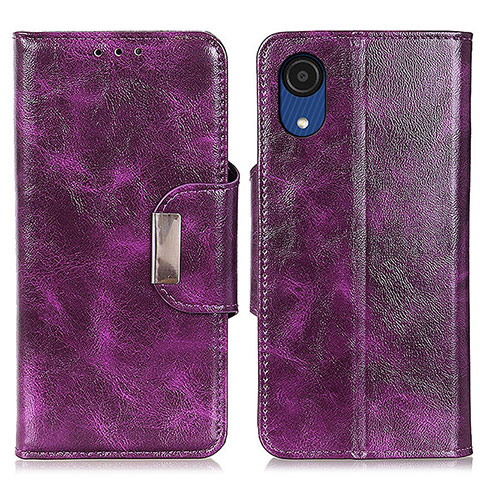 Handytasche Stand Schutzhülle Flip Leder Hülle N04P für Samsung Galaxy A03 Core Violett