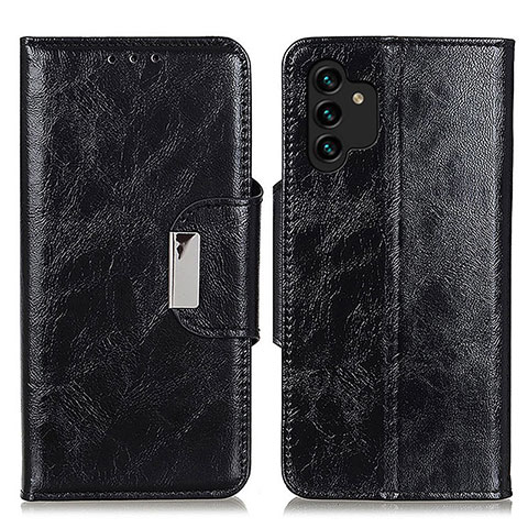 Handytasche Stand Schutzhülle Flip Leder Hülle N04P für Samsung Galaxy A13 4G Schwarz