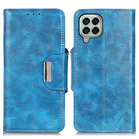 Handytasche Stand Schutzhülle Flip Leder Hülle N04P für Samsung Galaxy M33 5G Hellblau