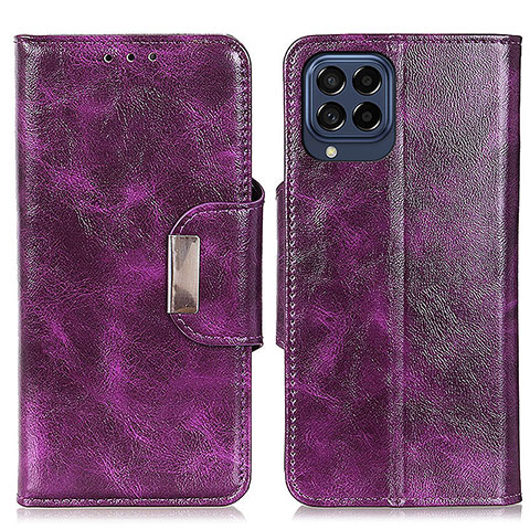 Handytasche Stand Schutzhülle Flip Leder Hülle N04P für Samsung Galaxy M53 5G Violett