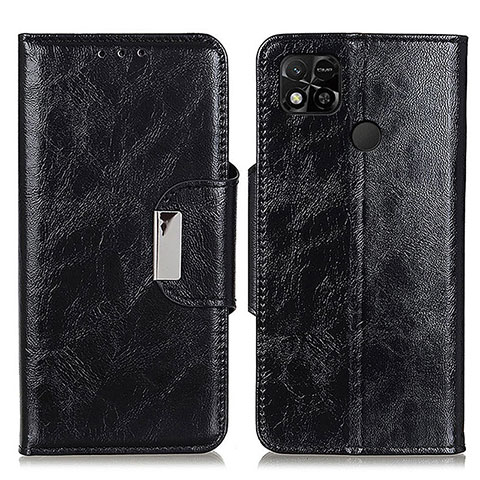 Handytasche Stand Schutzhülle Flip Leder Hülle N04P für Xiaomi Redmi 9 Activ Schwarz