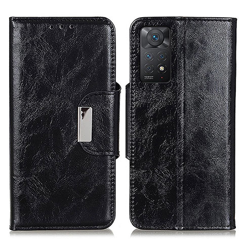 Handytasche Stand Schutzhülle Flip Leder Hülle N04P für Xiaomi Redmi Note 11 Pro 4G Schwarz