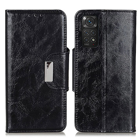 Handytasche Stand Schutzhülle Flip Leder Hülle N04P für Xiaomi Redmi Note 11S 4G Schwarz