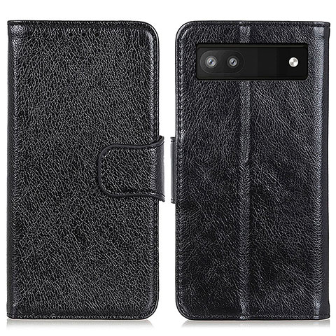 Handytasche Stand Schutzhülle Flip Leder Hülle N05P für Google Pixel 7a 5G Schwarz