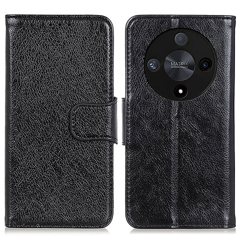 Handytasche Stand Schutzhülle Flip Leder Hülle N05P für Huawei Honor Magic6 Lite 5G Schwarz