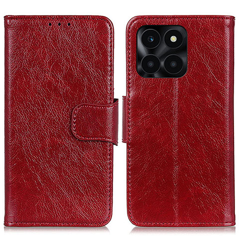 Handytasche Stand Schutzhülle Flip Leder Hülle N05P für Huawei Honor X6a Rot