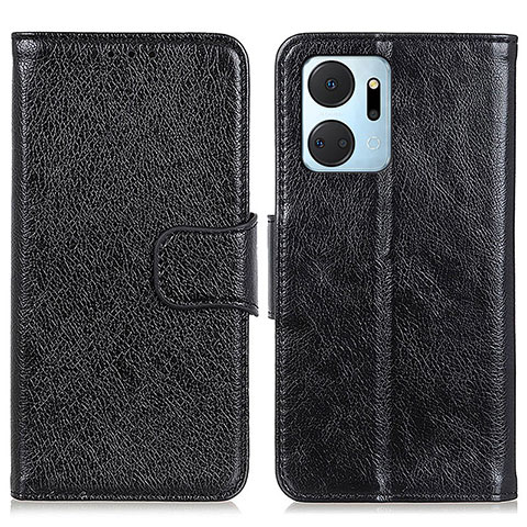 Handytasche Stand Schutzhülle Flip Leder Hülle N05P für Huawei Honor X7a Schwarz