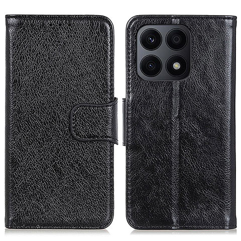 Handytasche Stand Schutzhülle Flip Leder Hülle N05P für Huawei Honor X8a 4G Schwarz