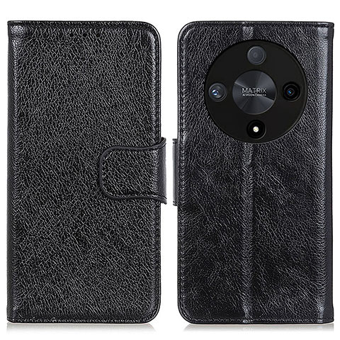 Handytasche Stand Schutzhülle Flip Leder Hülle N05P für Huawei Honor X9b 5G Schwarz