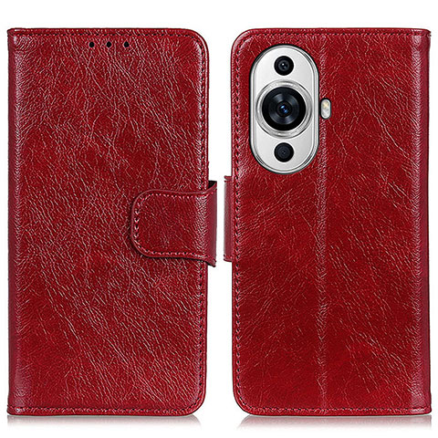 Handytasche Stand Schutzhülle Flip Leder Hülle N05P für Huawei Nova 11 Pro Rot