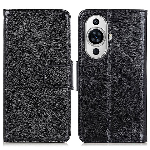 Handytasche Stand Schutzhülle Flip Leder Hülle N05P für Huawei Nova 11 Schwarz