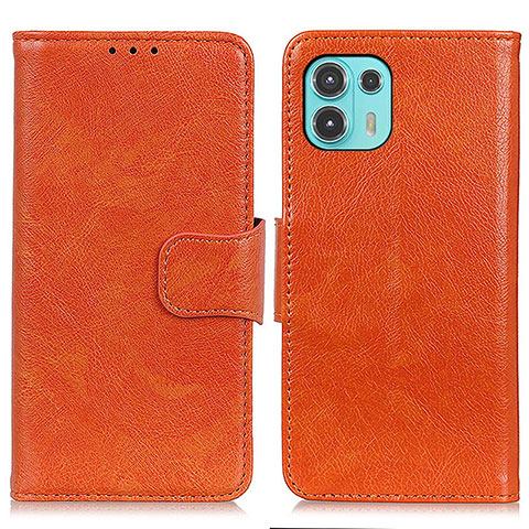 Handytasche Stand Schutzhülle Flip Leder Hülle N05P für Motorola Moto Edge 20 Lite 5G Orange