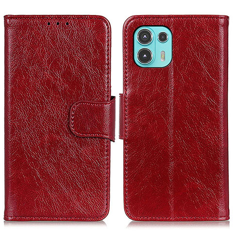 Handytasche Stand Schutzhülle Flip Leder Hülle N05P für Motorola Moto Edge 20 Lite 5G Rot