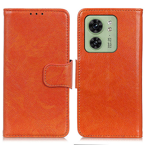 Handytasche Stand Schutzhülle Flip Leder Hülle N05P für Motorola Moto Edge (2023) 5G Orange