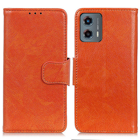 Handytasche Stand Schutzhülle Flip Leder Hülle N05P für Motorola Moto G 5G (2023) Orange