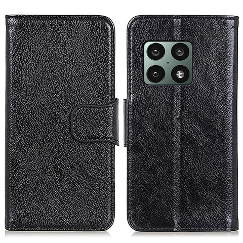 Handytasche Stand Schutzhülle Flip Leder Hülle N05P für OnePlus 10 Pro 5G Schwarz