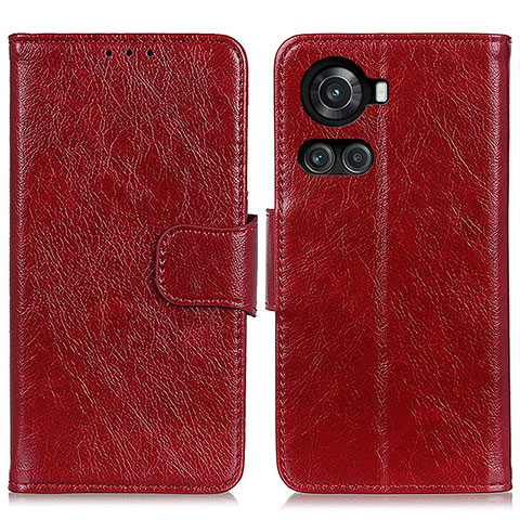 Handytasche Stand Schutzhülle Flip Leder Hülle N05P für OnePlus 10R 5G Rot