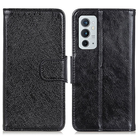 Handytasche Stand Schutzhülle Flip Leder Hülle N05P für OnePlus 9RT 5G Schwarz