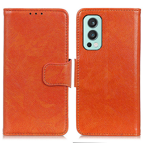 Handytasche Stand Schutzhülle Flip Leder Hülle N05P für OnePlus Nord 2 5G Orange