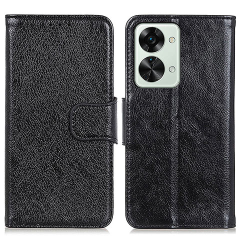 Handytasche Stand Schutzhülle Flip Leder Hülle N05P für OnePlus Nord 2T 5G Schwarz