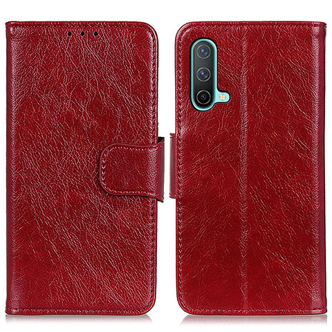 Handytasche Stand Schutzhülle Flip Leder Hülle N05P für OnePlus Nord CE 5G Rot