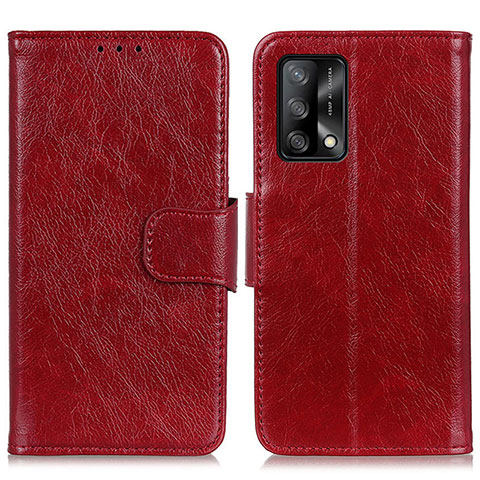 Handytasche Stand Schutzhülle Flip Leder Hülle N05P für Oppo A95 4G Rot