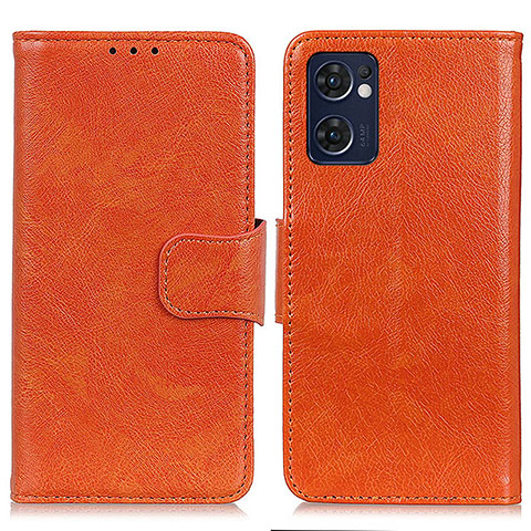 Handytasche Stand Schutzhülle Flip Leder Hülle N05P für Oppo Find X5 Lite 5G Orange