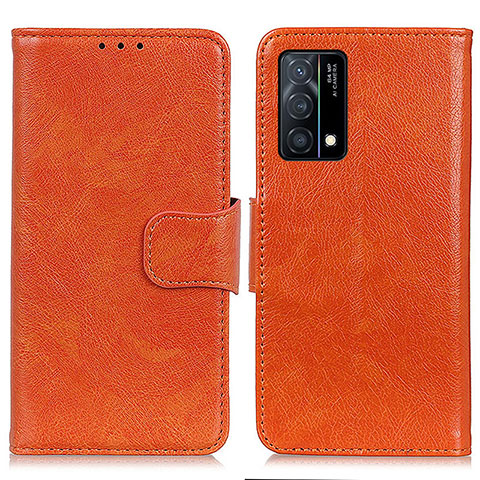 Handytasche Stand Schutzhülle Flip Leder Hülle N05P für Oppo K9 5G Orange