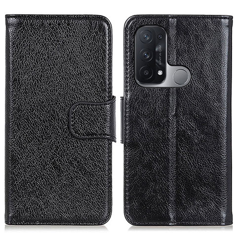 Handytasche Stand Schutzhülle Flip Leder Hülle N05P für Oppo Reno5 A Schwarz