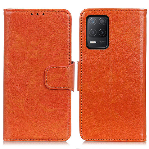 Handytasche Stand Schutzhülle Flip Leder Hülle N05P für Realme 8 5G Orange