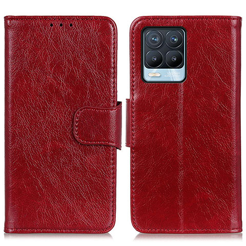 Handytasche Stand Schutzhülle Flip Leder Hülle N05P für Realme 8 Pro Rot