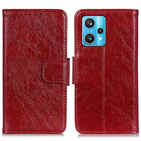 Handytasche Stand Schutzhülle Flip Leder Hülle N05P für Realme 9 Pro+ Plus 5G Rot