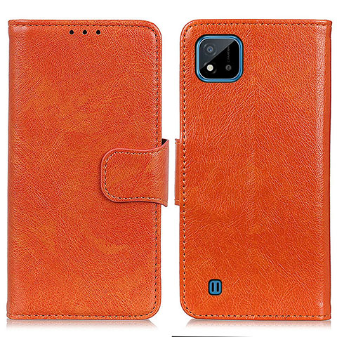 Handytasche Stand Schutzhülle Flip Leder Hülle N05P für Realme C11 (2021) Orange