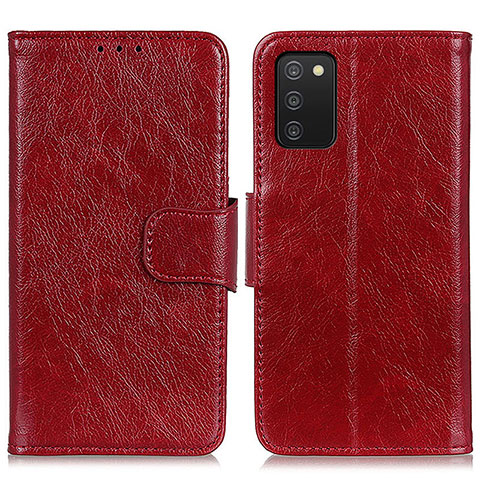 Handytasche Stand Schutzhülle Flip Leder Hülle N05P für Samsung Galaxy A03s Rot