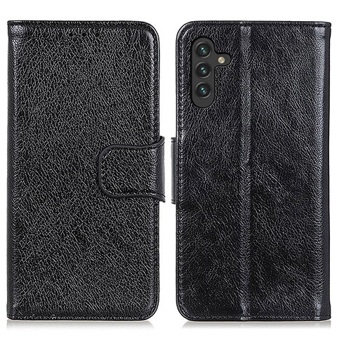 Handytasche Stand Schutzhülle Flip Leder Hülle N05P für Samsung Galaxy A04s Schwarz