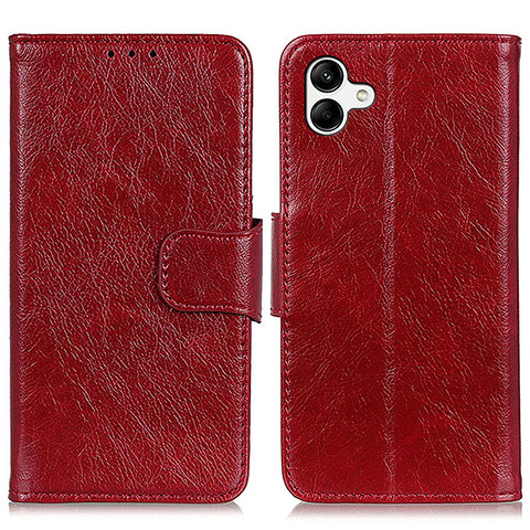 Handytasche Stand Schutzhülle Flip Leder Hülle N05P für Samsung Galaxy A05 Rot