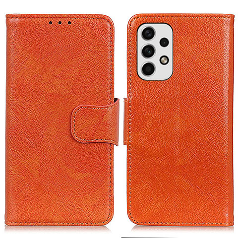 Handytasche Stand Schutzhülle Flip Leder Hülle N05P für Samsung Galaxy A23 4G Orange