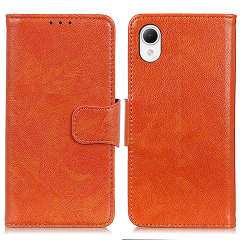 Handytasche Stand Schutzhülle Flip Leder Hülle N05P für Samsung Galaxy A23 5G SC-56C Orange