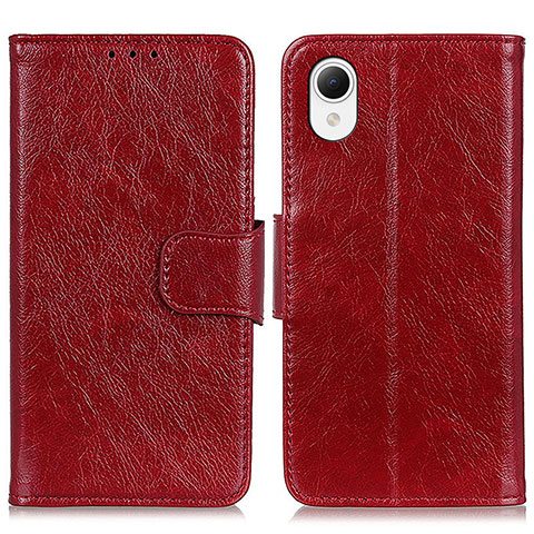 Handytasche Stand Schutzhülle Flip Leder Hülle N05P für Samsung Galaxy A23s Rot