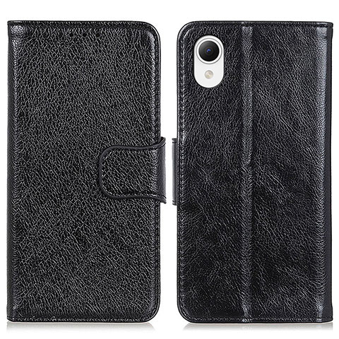 Handytasche Stand Schutzhülle Flip Leder Hülle N05P für Samsung Galaxy A23s Schwarz