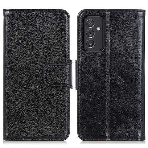 Handytasche Stand Schutzhülle Flip Leder Hülle N05P für Samsung Galaxy A24 4G Schwarz