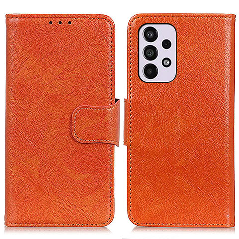 Handytasche Stand Schutzhülle Flip Leder Hülle N05P für Samsung Galaxy A33 5G Orange