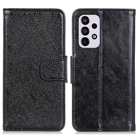 Handytasche Stand Schutzhülle Flip Leder Hülle N05P für Samsung Galaxy A33 5G Schwarz