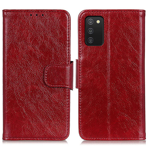 Handytasche Stand Schutzhülle Flip Leder Hülle N05P für Samsung Galaxy F02S SM-E025F Rot