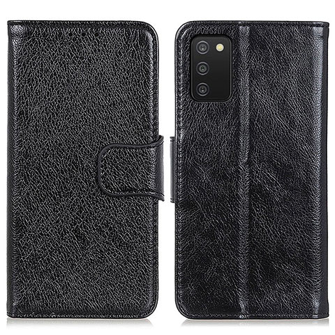 Handytasche Stand Schutzhülle Flip Leder Hülle N05P für Samsung Galaxy F02S SM-E025F Schwarz