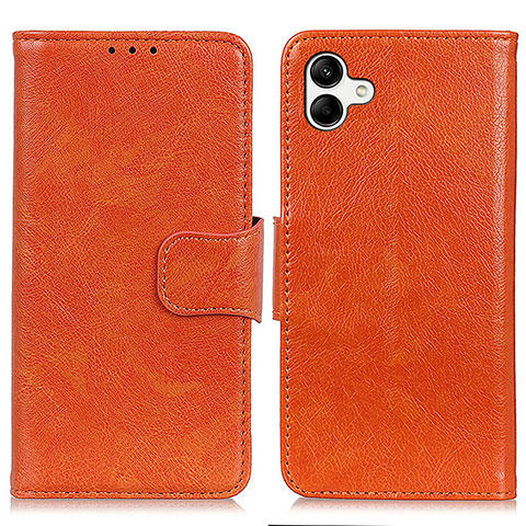 Handytasche Stand Schutzhülle Flip Leder Hülle N05P für Samsung Galaxy F14 5G Orange