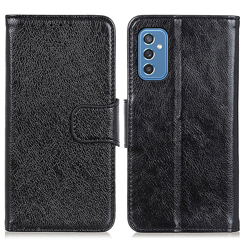 Handytasche Stand Schutzhülle Flip Leder Hülle N05P für Samsung Galaxy M52 5G Schwarz